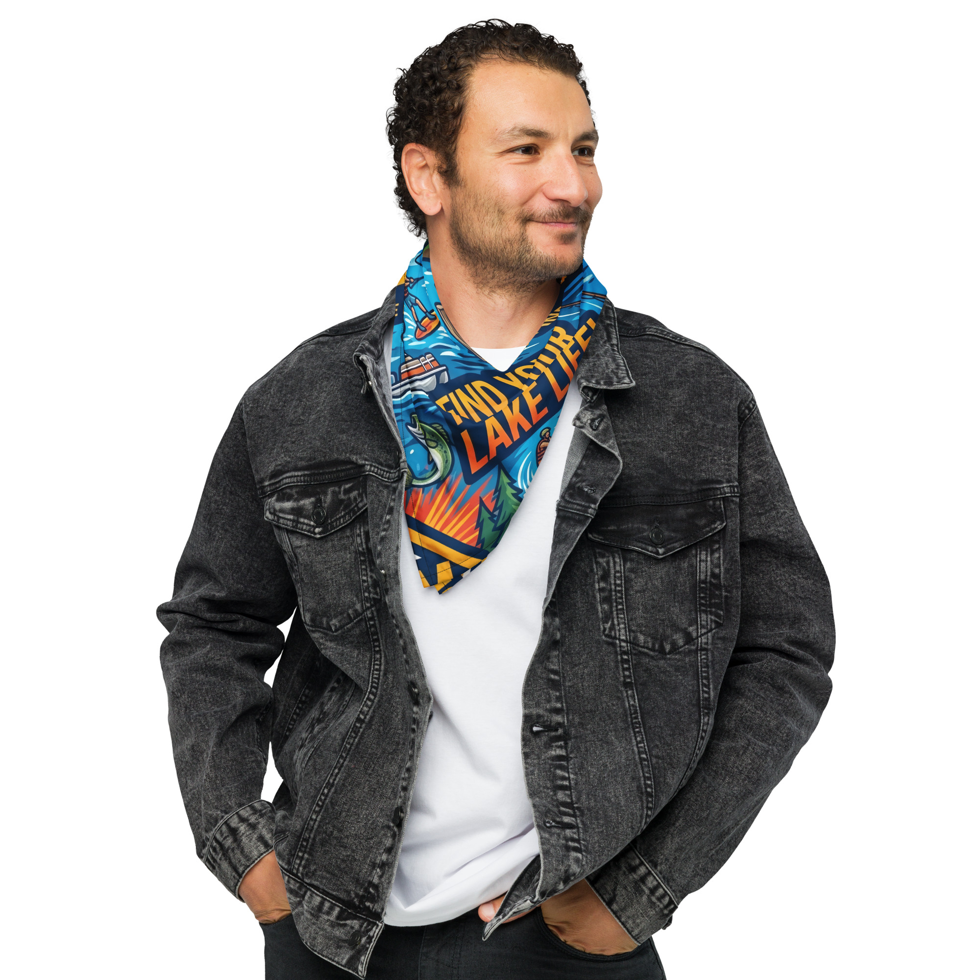 Find Your Lake Life All-over Print Bandana - Image 6