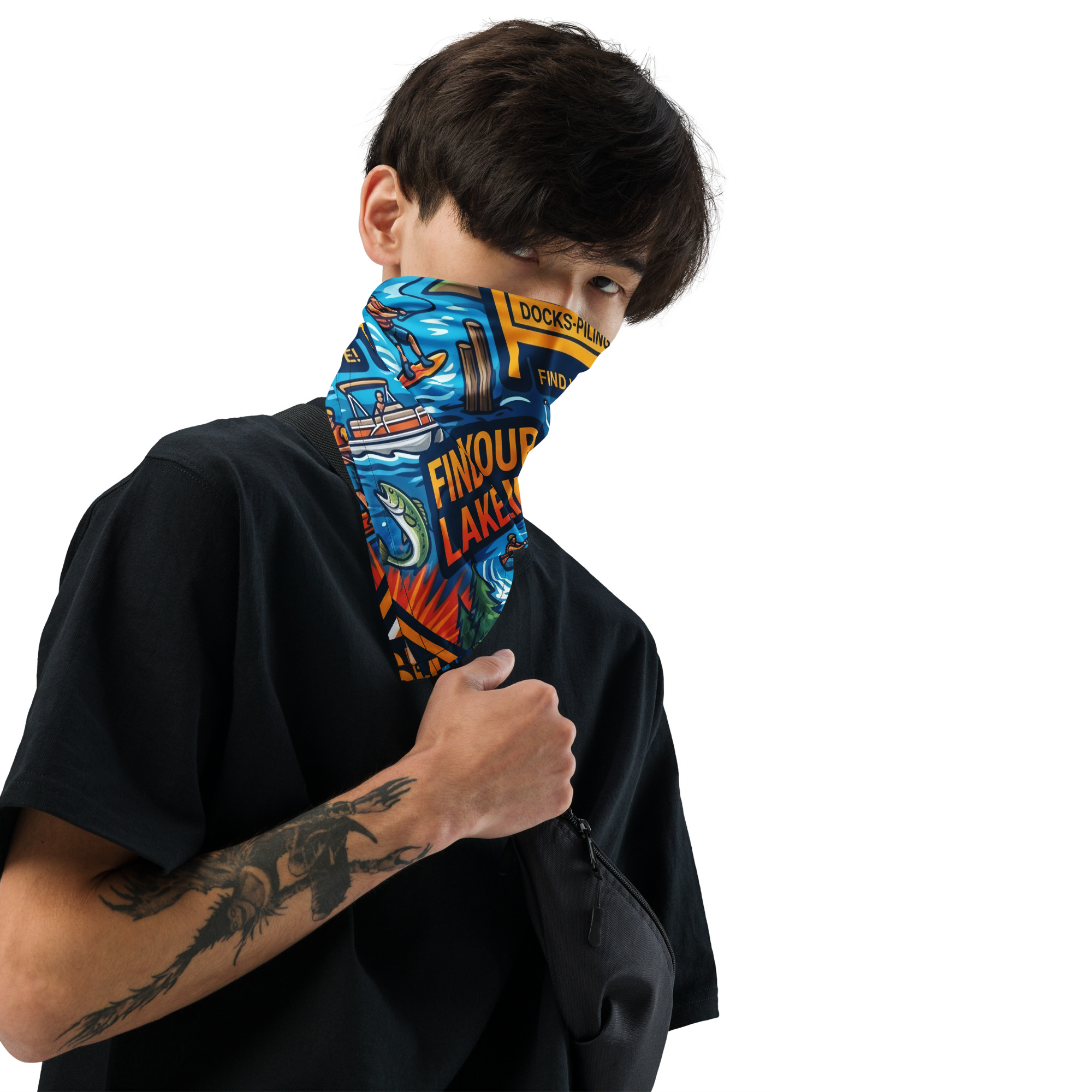 Find Your Lake Life All-over Print Bandana - Image 5