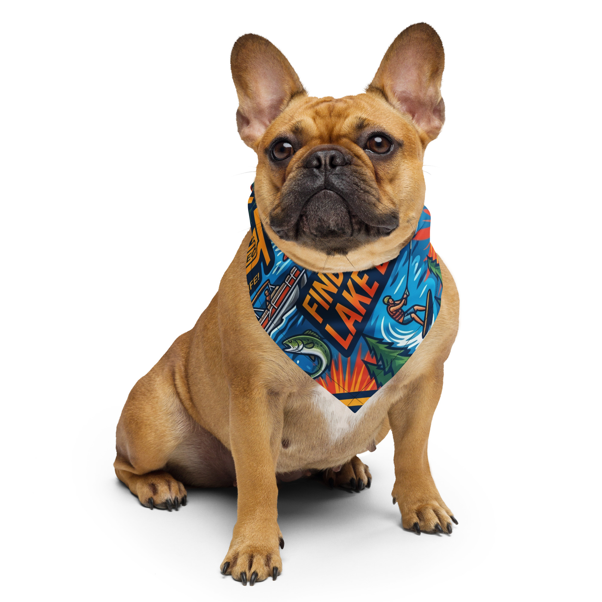 Find Your Lake Life All-over Print Bandana - Image 4