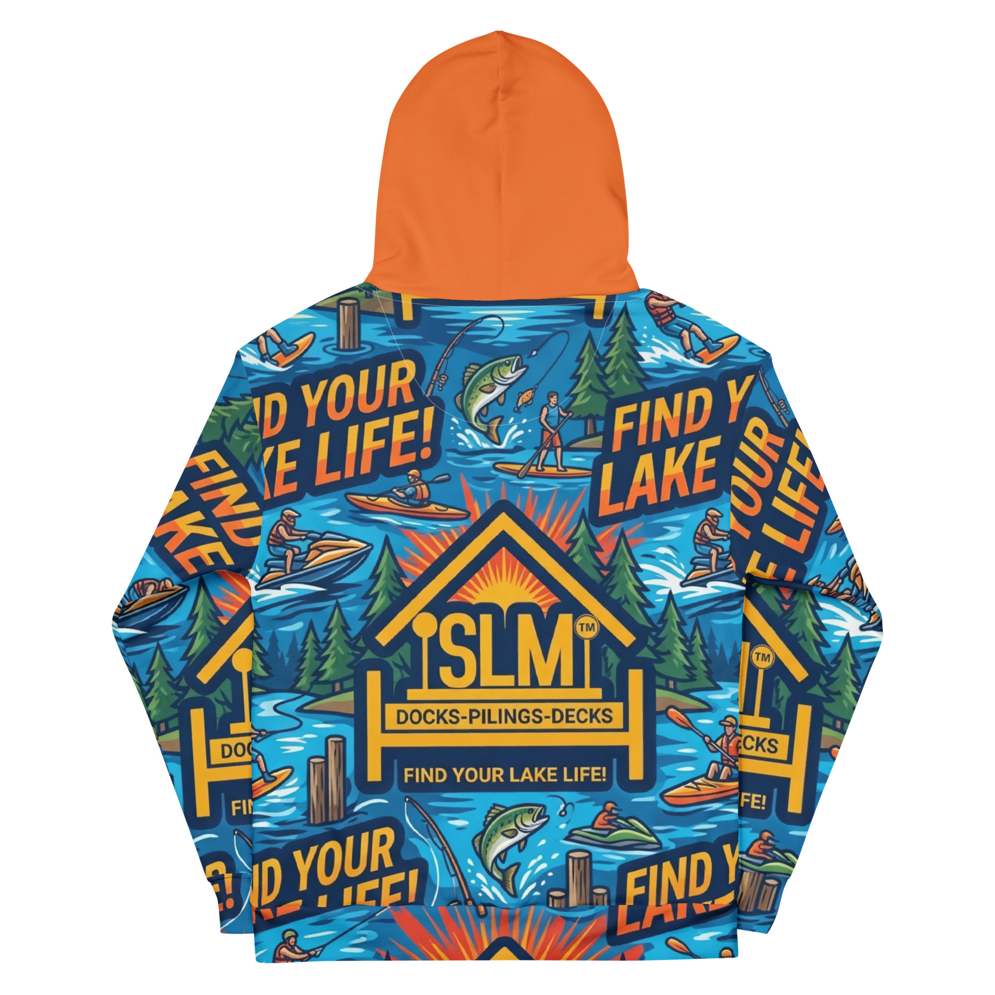 Find Your Lake Life Unisex Cotton Hoodie - Image 6