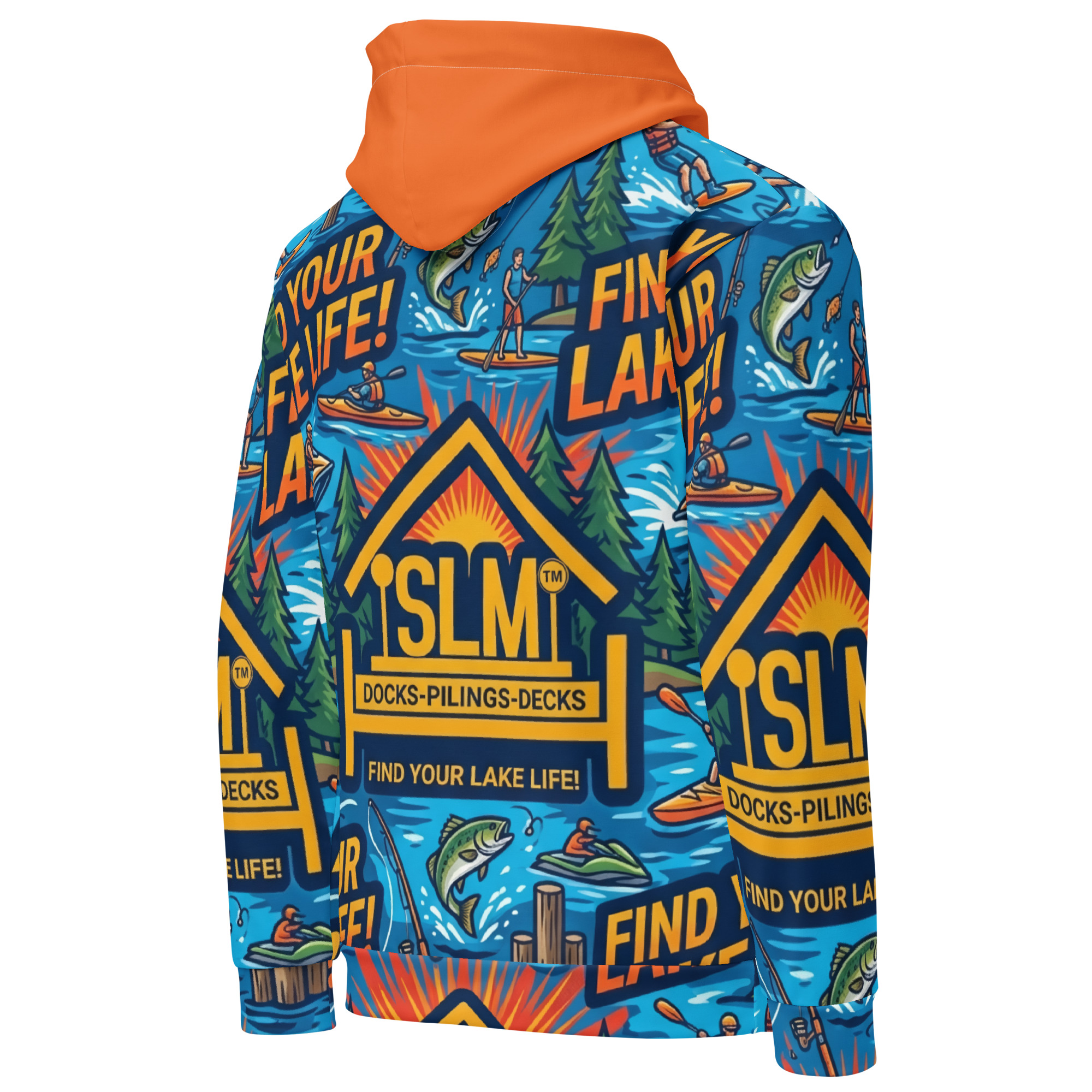 Find Your Lake Life Unisex Cotton Hoodie - Image 5