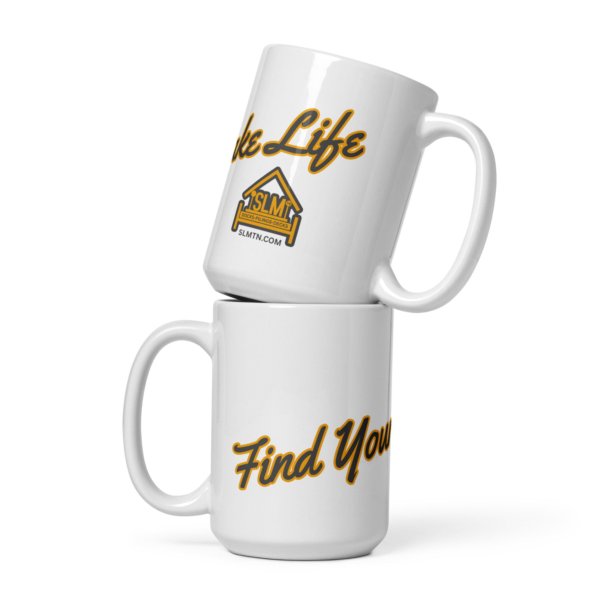 Find Your Lake Life White Glossy Mug - Image 2