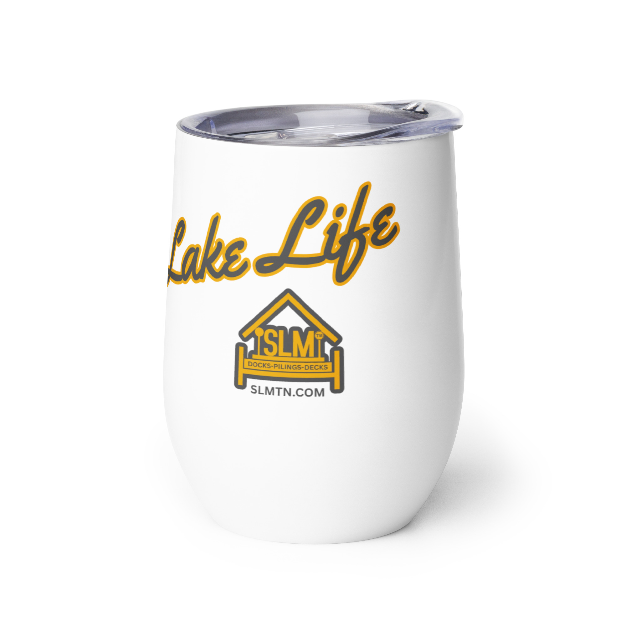 Classic Find Your Lake Life Logo Wine Tumbler - Image 3