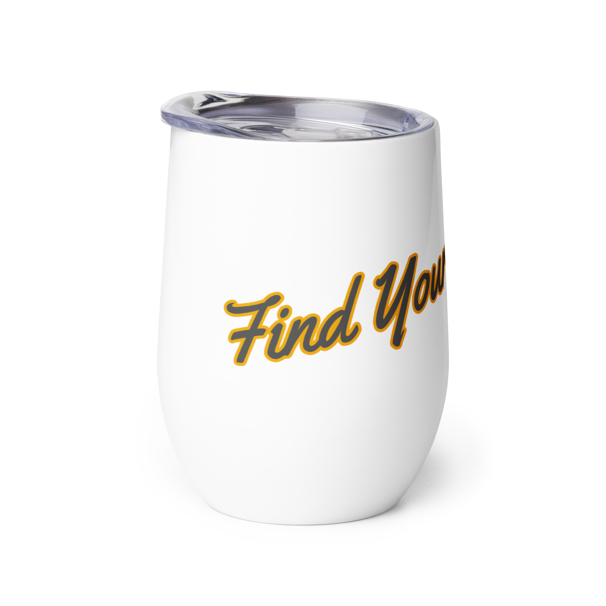 Classic Find Your Lake Life Logo Wine Tumbler - Image 4