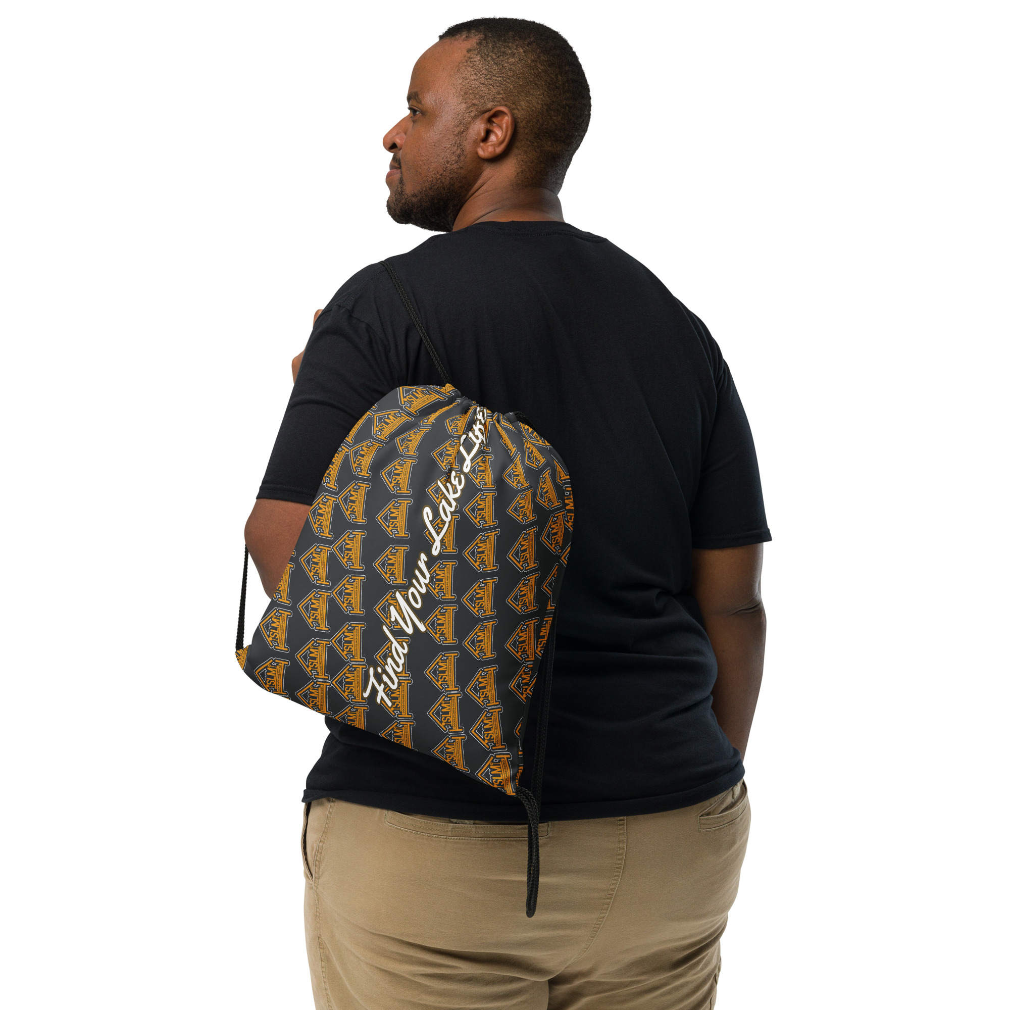Find Your Lake Life SLM Full Print Drawstring Bag - Image 2