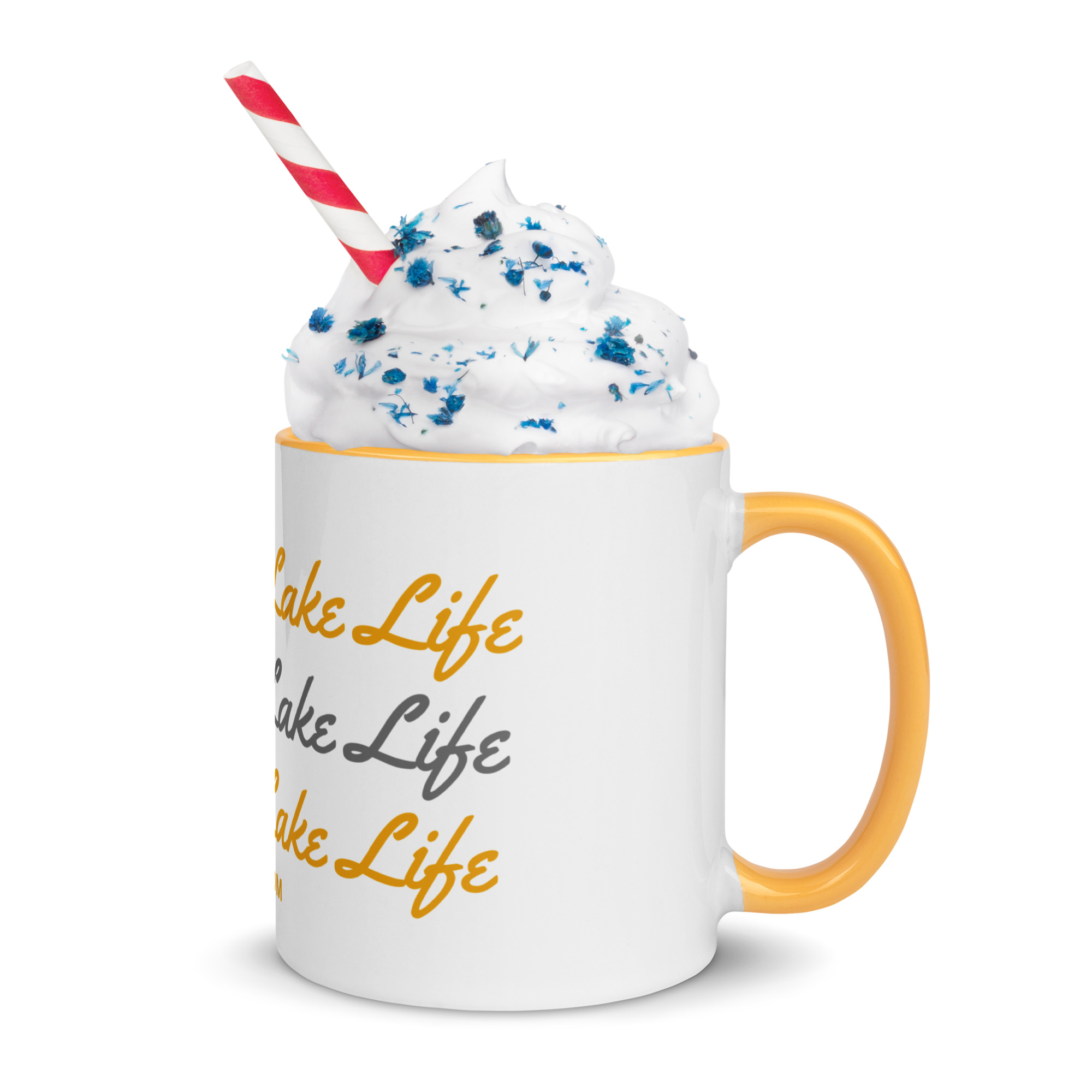 Grey Find Your Lake Life Mug with Orange Color Inside - Image 2